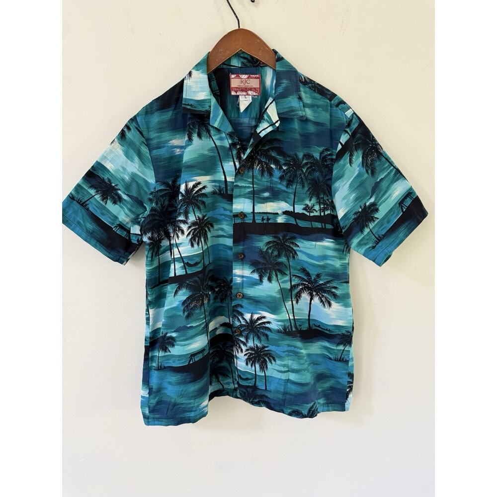 Vtg Kalena Fashions Shirt Short Sleeve Hawaiian Men Size Large 100% Cotton